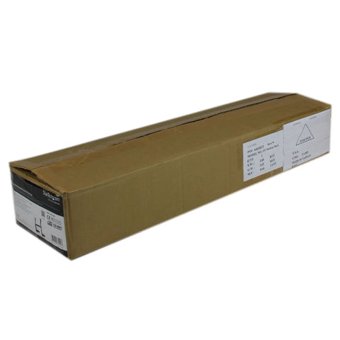 Top Shelf 12U Two Post Desktop Open Frame Rack For 19 Inch Networking And IT Gear smooth setup stand in packaging.