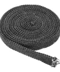 PATIKIL graphite fiberglass flat stove gasket rope, 3/4 in x 1/8 in x 118 in, black