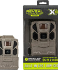 Hella Rugged Cellular LTE Trail Camera With Kick Ass Night Vision And Waterproof Build, beige color with packaging, side view.