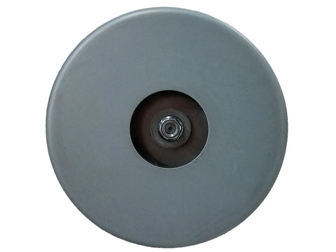 Top view of Replacement Car Wash Vacuum Motor 8055EM, grey casing, central shaft, for JE Adams Vacuums, 110V, 1.6HP