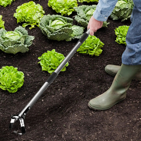 Adjustable Length Action Hoe For Weeding Stirrup Hoe Loop Hoe Gardening Tool with cushioned grip used in vegetable garden