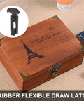 6 Pack T Handle Rubber Latches for Drawers Toolbox and Cooler Replacement Buckles with wooden box background