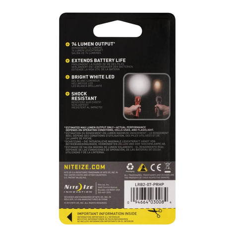 Back packaging of High Power LED Upgrade Bulb For C And D Cell Flashlights 74 Lumen Soft White Replacement Long Lasting LED Light Bulb