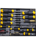Tool Sorter Screwdriver Organizer Tray for Quick Access and Easy Grab Keep Your Screwdrivers Sorted and See Every Driver at a Glance Black Durable Plastic with 16 screwdriver slots