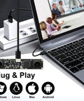 Dope Dual Lens Stereo USB Webcam Module, 1.3MP 960P HD Video, 3D VR Ready, OV9715 Sensor connected to laptop