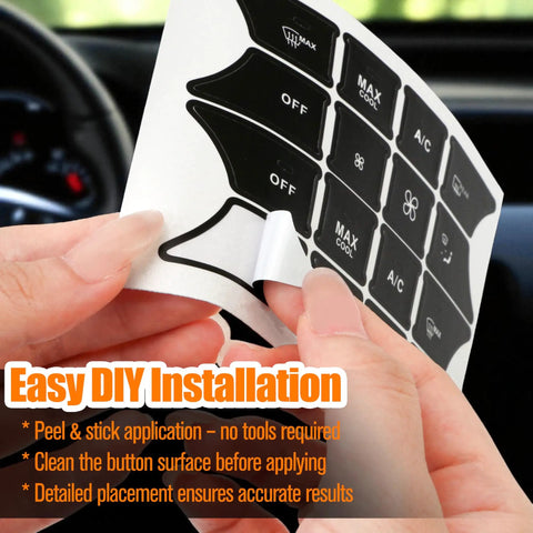 Installing Mercedes Benz Dash Button Repair Kit With Stickers And Decals To Restore Faded Interior Buttons Easy DIY Fix