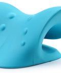 Neck And Shoulder Relaxer Cervical Traction Device For TMJ Pain Relief And Cervical Spine Alignment, ergonomic blue foam pillow