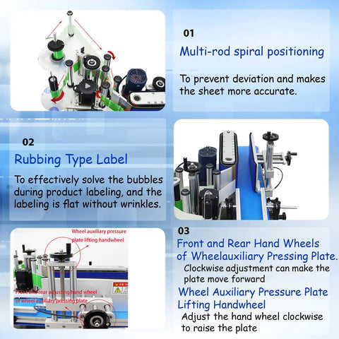 No Sweat Automatic Desktop Labeling Machine For Round Bottles High Speed Conveyor With Smart Touch Screen mechanisms and controls