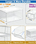 Game Changer Six Pack Clear Shoe Organizers With Snappy Magnetic Doors And Fully Stackable Build For Dead Simple Closet Tidy Up Under Bed Or Garage Storage, Durable clear storage bin with dimensions 13.5x10.5x7.2 inches.