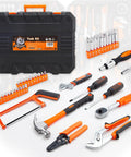 All In One 238 Piece Socket Wrench Auto Repair And Home DIY Tool Set With Plastic Toolbox Storage Case Chrome Plated And Corrosion Resistant Hand Tools