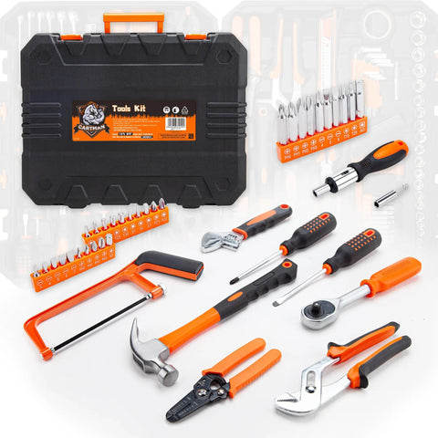 All In One 238 Piece Socket Wrench Auto Repair And Home DIY Tool Set With Plastic Toolbox Storage Case Chrome Plated And Corrosion Resistant Hand Tools