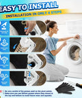 Washer Suspension Rod Replacement Kit Fits DC97-16350E DC97-16350U DC97-16350S For easy 4-step installation guide next to washer