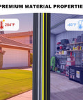 Garage view with 20 Ft Garage Door Threshold Seal Strip 0.7 Inch Heavy Duty Rubber Weather Stripping Kit With Two Adhesives installed.