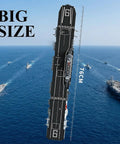 USS Enterprise Aircraft Carrier Building Kit 1883 Piece Military Ship Model For Adults Collectors Dope Realistic World War II Warship Build Set Gift With Flight Deck Turrets And Detailed Display Ready shown on ocean backdrop