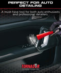 Mini High Pressure Car Cleaning Tool For Interior Detailing With Ergonomic Design in use on car door panel