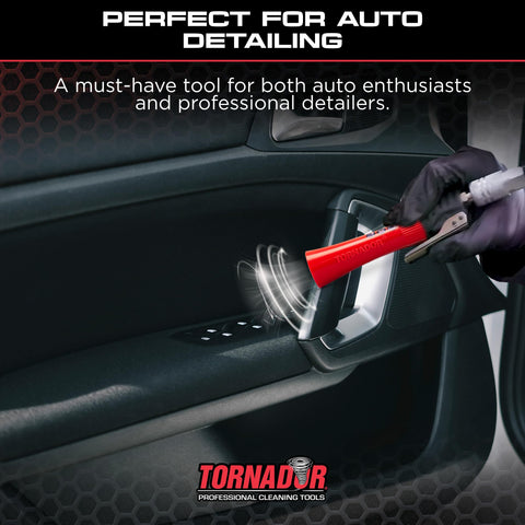 Mini High Pressure Car Cleaning Tool For Interior Detailing With Ergonomic Design in use on car door panel