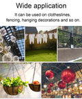 Images showing various applications of 10 Pack M6 89mm Concrete Eye Bolts Stainless Steel Wall Eyebolts in hanging objects and decorations.