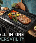 Cast Iron Griddle For Gas Grill And Stove Top 23 Inch By 16 Inch Universal Flat Top With Pre Seasoned Nonstick Coating And X Shaped Reinforced Ridges