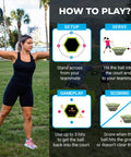 Instructions for Pickleball Roundnet Yard Game For Outdoor Fun Beach Backyard Lawn Play With Easy Assembly Includes Paddles Balls And Case Perfect For Adults And Families Great For Parties And Campgrounds