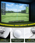 3D Air Mesh Golf Impact Screen for Home Practice And Indoor Outdoor Swing Training, Thick HD Projector Screen, 8.2 X 8.2 Ft