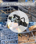Electric Hydraulic Rebar Cutter And Bender Kit With Tool Bag 1800W Heavy Duty Pro Grade Rebar Bending Machine in use at construction site