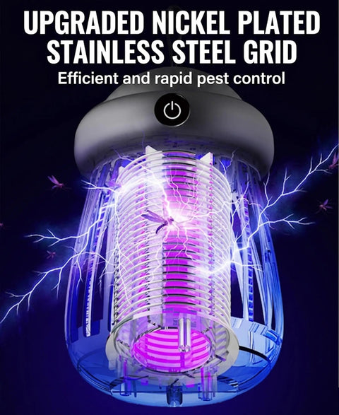 Cordless Indoor Outdoor Bug Zapper With 365Nm UV Light Attracts Mosquitoes Flies Wasps And Moths, Rechargeable Fly Trap