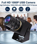 Pro Grade USB Camera 1080P Full HD 2MP Industrial Machine Vision With 2.8-12mm Varifocal CS Mount Lens, featured product image.