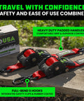 Kickass Retractable Ratchet Straps 2-Pack Cam Lock Tie Down 2 In X 10 Ft on wooden surface with heavy duty handles and hooks.