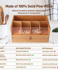 Slick Two Tier Coffee Bar Organizer With Clear Acrylic Window Top And Built In Drawer, Compact Countertop Storage Box for coffee pods and mugs.
