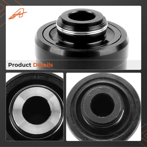 Close-up of Beefed Up Heavy Duty Rear Suspension Knuckle Bushing Kit for Jeep Cherokee 2014 to 2021, durable steel and rubber