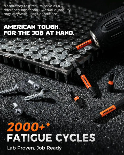 Heavy Duty 36 Piece Impact Torx Bit Set With S2 Steel shown in use with high-torque drills and impact tools over nuts and screws.