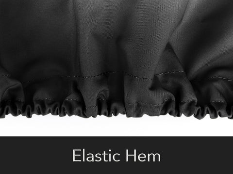 Elastic hem of Elite Chiminea Cover For All Weather Protection, Water Resistant 300D Polyester With Elastic Hem And Auto Locking Drawcord