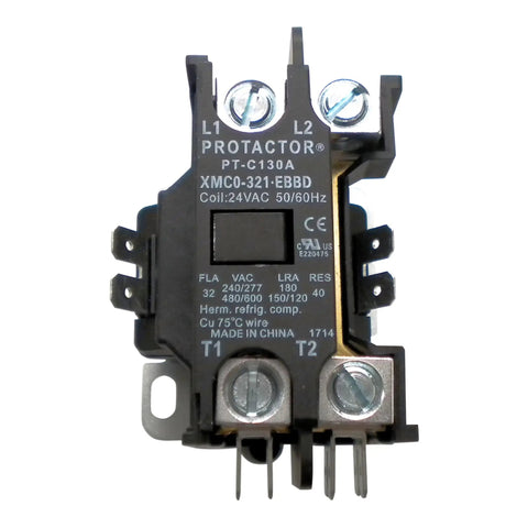 Heavy Duty Enclosed Contactor 1 Pole 32 Amp 24 Volt Coil Replacement for Carrier Bryant Payne HVAC Systems P282-0311 black unit