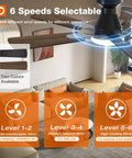 Two Pack 48 Inch Black Ceiling Fans With Lights And Remote Control, Reversible Blades, Dimmable 3CCT Lighting in living room