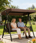 Weatherproof 75 By 47 Inch Universal 3 Seat Swing Canopy Replacement Top Cover For Outdoor Patio Garden Beige Top Only