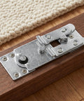 Alligator Clamp Couch Connectors 6 Pack For Modular Sectional Sofas Interlocking Fasteners on wooden frame close-up