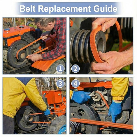 Belt Replacement Guide for Deck Spindle Belt Kevlar Cord For Lawn Tractors With Briggs And Stratton Engine