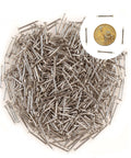 Top Shelf Iron Mini Nails With Smooth Round Heads, 1.5Mm X 20Mm hardware fasteners, bulk pack of shiny iron tacks for DIY projects.