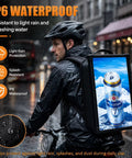 Portable Wearable Ad Backpack Packs 21.5 Inch Full HD LCD Screen With Built In Wifi Connectivity, Sunlight Readable Display, waterproof against light rain