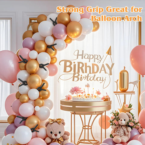 Heavy Duty 4.5 Inch Plastic Spring Clamps Set of 10 Backdrop Clips used in balloon arch for birthday decoration