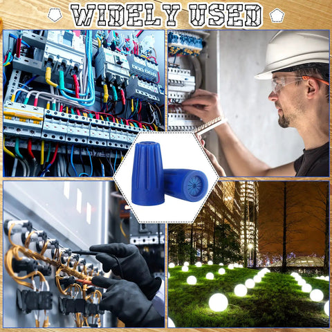150 Pcs Waterproof Wire Connectors Outdoor Splice Terminals For 22 To 12 AWG Cable Wire Blue for various installations