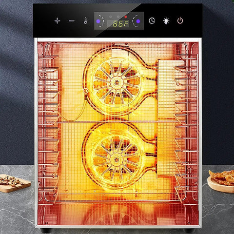 Commercial Freeze Dryer And Electric Food Dehydrator For Fruits Vegetables Meat And Seafood Stainless Steel Build with LED display