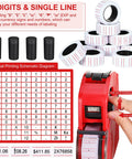 Big Batch Clothing Price Tag Kit With Garment Label Applicator Parts Ink Rollers Plastic Barbs And Paper Tags For Retail Store Tagging And Boutique Setup No Sweat, featuring manual labeling tool, roller stickers and needles.