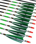 31 Inch Carbon Arrows With Green Turkey Feathers For Target Practice And Hunting Screw In Field Tips 12 Pack Built Tough For The Range