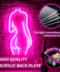 Neon Lights Sign For Wall Decor And Bedroom Vibe Lit LED Sign USB Powered Acrylic Backplate 5V Low Voltage No Noise Safe Glow