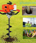 Gas Powered Post Hole Digger Workhorse With 3 Inch 6 Inch And 8 Inch Bits Plus 23 Inch Extension Poles for outdoor use