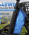 FatGo1 1000W Folding Electric Tricycle for Adults With Basket Fat Tire 3 Wheel Ebike 48V 648Wh Removable Battery on rainy ride