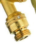 Close-up of Brass 0.75 Inch Male Hose Thread Vacuum Breaker For Backflow Prevention, showing the threaded hose connection.