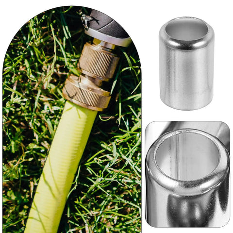 Solid Stainless Steel Hydraulic Hose Crimping Sleeves 100 Pcs Heavy Duty Ferrules Guarantee A Leak Free Connection on garden hose fitting