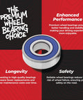 Wheel Bearing Kit For Honda Replacement With Double Type TC Sealed Bearings ABEC3 High Speed in promotional image